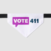 Collarín de bandana para mascotas Vote411