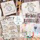 Etiqueta Birday Vintage Baseball All Star Return Address (Birthday Baseballs Classic Baseball Collection.)