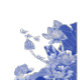 Postal Elegante asador floral azul blanco chino (Subido por el creador)