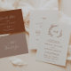 Invitación Hoja mínima | Boho Cream All In One Boda (Minimal Leaf Terracotta Mix and Match Wedding Set by Fresh & Yummy Paperie.)