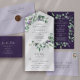 Invitación Todo En Uno Lavanda rústica y Boda de eucalipto (Rustic Lavender and Eucalyptus Wedding Invitation Suite by Fresh & Yummy Paperie.)