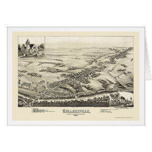 Collegeville, mapa panorámico del PA - 1894