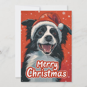Collie Fronterizo Feliz Navidad