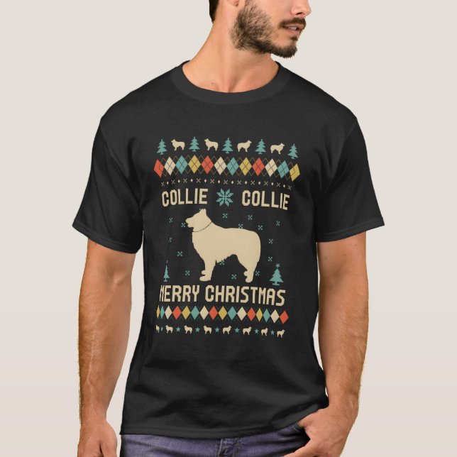 Collie Funny Suéter Retro de cosecha para Cristo (Anverso)