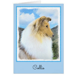 Collie in Mountains (Rough) Pintura - Perro Art