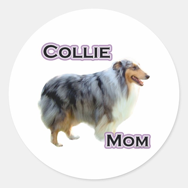Collie Mom 4 - Pegatina (Anverso)