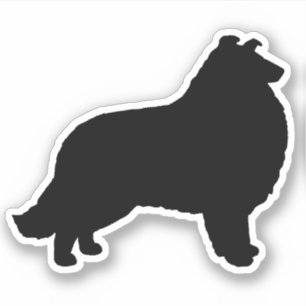 Collie Silhouette Perro Raza Vinyl Pegatina