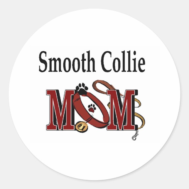 Collie Smooth Mom Pegatina (Anverso)