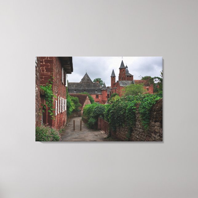 Collonges-la-Rouge, la impresión de lienzos de pue (Anverso)