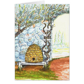 colmena de la abeja del patio