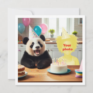 Coloca mi rostro en la imagen, tarjeta de Panda y
