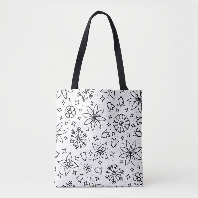 Coloca tu propia bolsa de tocador floral (Anverso)