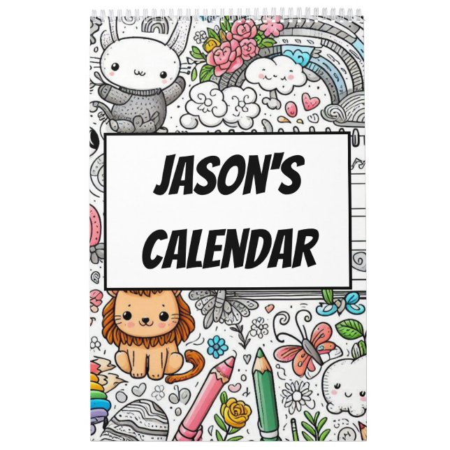 Coloca tu propio calendario para los niños (Tapa)