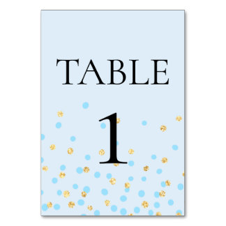 Colocación del número de mesa del elefante azul