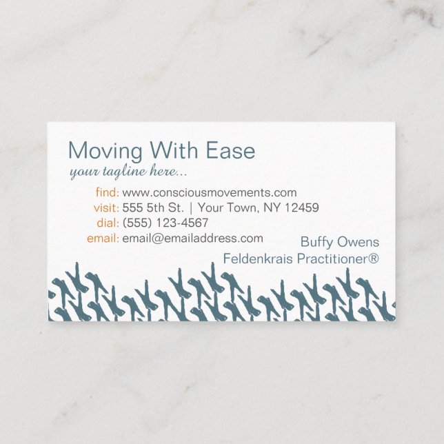 Colocación en tarjetas de visita de la repetición (Reverso)