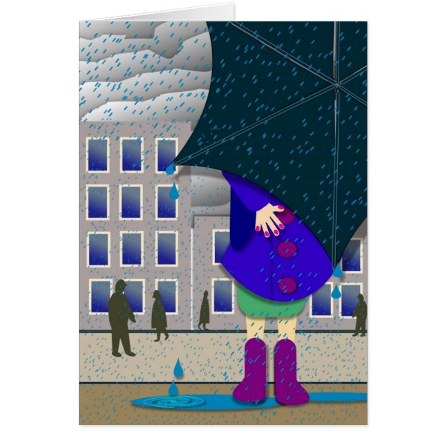 colocación hacia fuera en la lluvia (Frente)