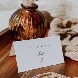 Colocar número de asiento plegado del Boda de la t