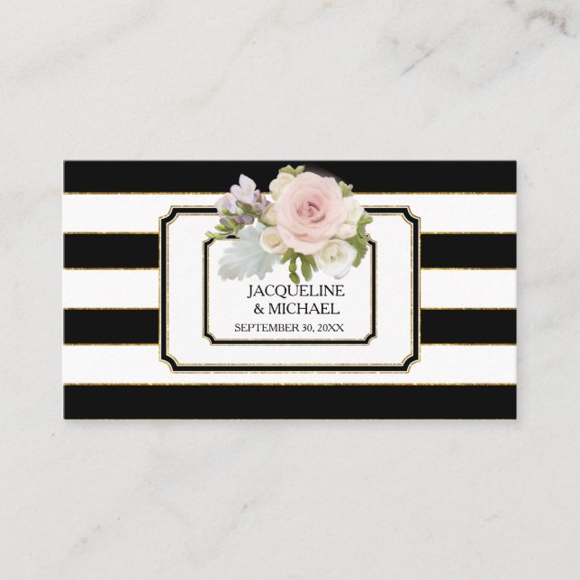 Colocar tarjetas Rosas ingleses Art Deco Gold Purp (Anverso)