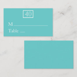 Colocar tarjetas / tarjetas de nombre - Aqua