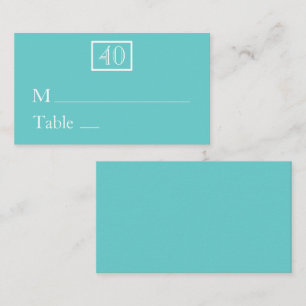 Colocar tarjetas / tarjetas de nombre - Aqua