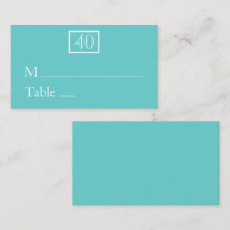 Colocar tarjetas / tarjetas de nombre - Aqua