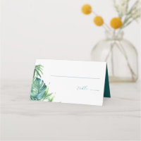 Colocar tarjetas Tropical Destino Tema de la boda