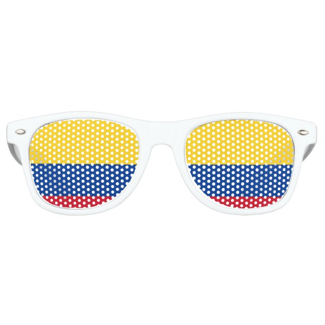 Colombia Bandera Fiesta sombras gafas de sol (Anverso)