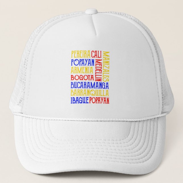 Colombia Ciudad nombra sombrero camionero (Anverso)