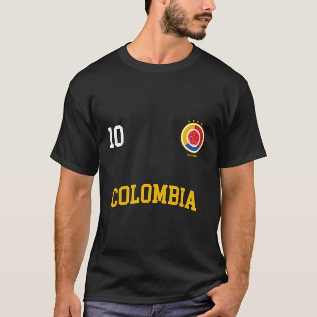 Colombia Fútbol No 10 Bandera Colombiana Camiseta  (Anverso)