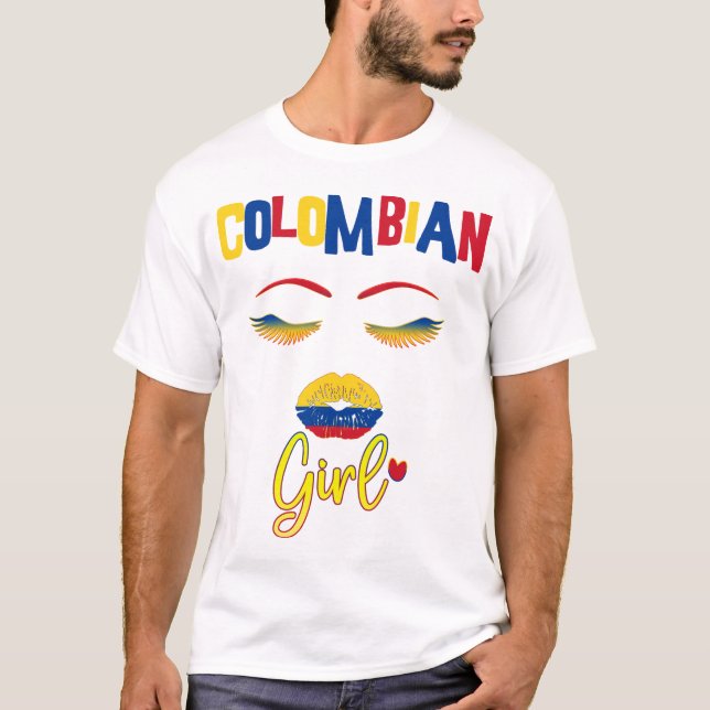 Colombiana Orgullosa de ser colombiana camiseta (Anverso)