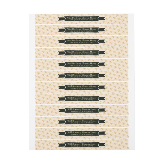 Colonia de abejas Miel Jar Lid Goldenrod (hoja)