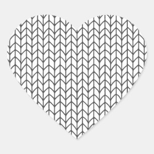 COLOR A SUS PROPIOS Pegatinas del corazón de punto