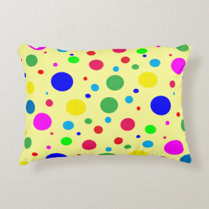 Color alegre Polkadot Círculos Acento Almohada