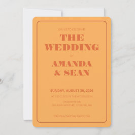 Color atrevido: Invitación de boda