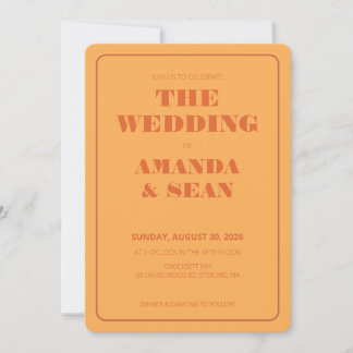 Color atrevido: Invitación de boda