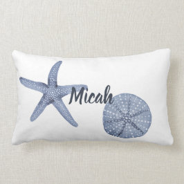 Color azul de almohada náutica personalizado