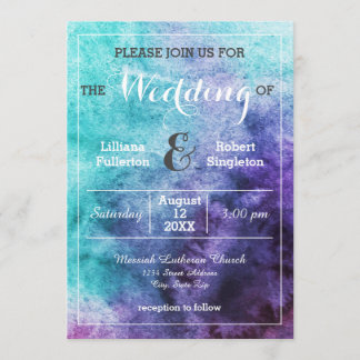 Color azul púrpura verde azulado - Invitación a la