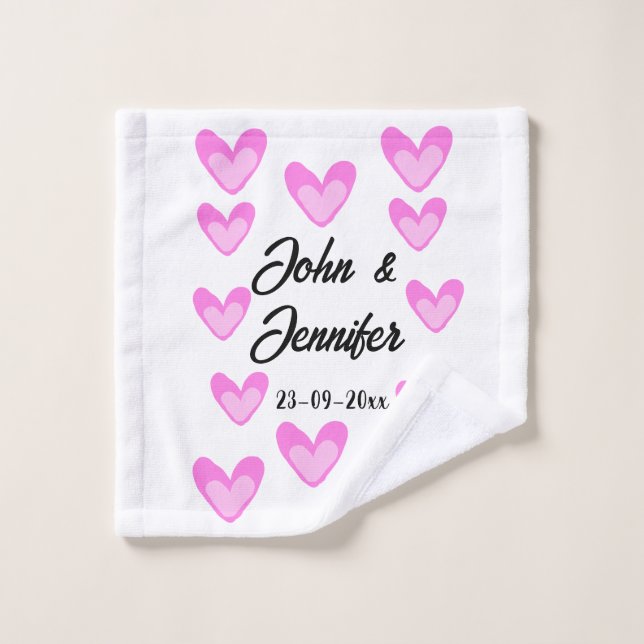 color blanco simple estilo de texto mínimo boda pi (Toallita)