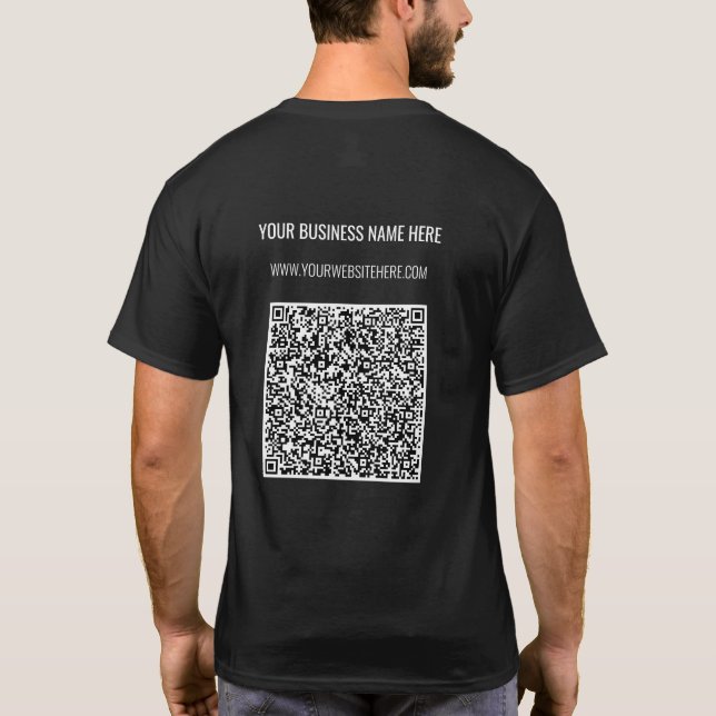 Color Código QR Ejemplo de camiseta comercial Pers (Reverso)