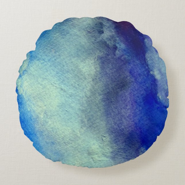 Color de agua azul Alcance del cojín de lanzamient (Anverso)