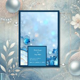 Color de agua azul de lujo Abstracto Pearlescent