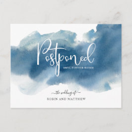 Color de agua azul, Invitación Boda de postposició