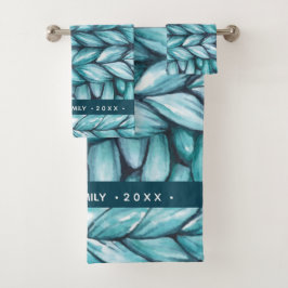 Color de agua azul Navidades personalizados de pun