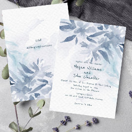 Color de agua azul suave deja la invitación a la b