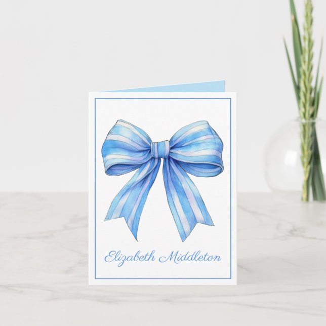 Color de agua blanco y azul costero personalizado (Anverso)