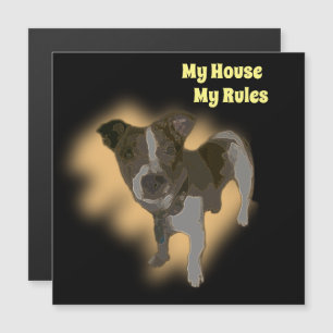 Color de agua de Fox Terrier, tarjeta magnética