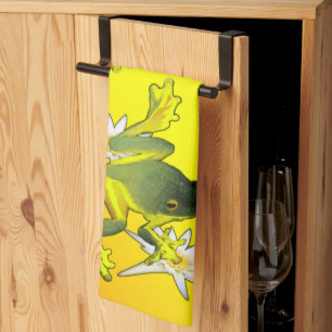 Color De Agua De Rana Amarilla Y Verde, Toalla De 