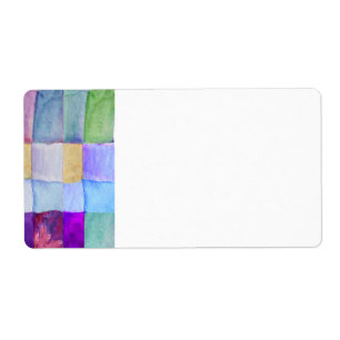 COLOR DE AGUA PATCHWORK TREE Bat Mitzvah Etiqueta