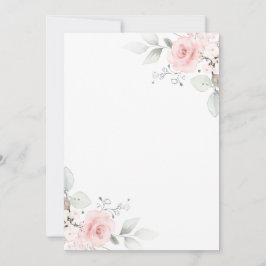 Color de agua rosa rosa rosa Chica de invitación B