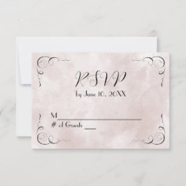 Color de agua rosada Resumen Boda RSVP